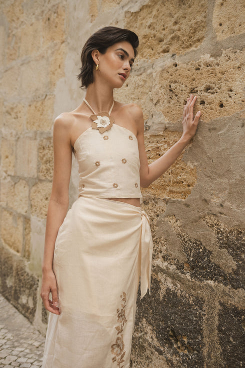 Top Halter Inamorata Cream